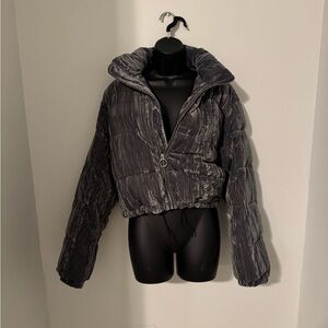 Forever 21 Charcoal Puffer Jacket Size L
